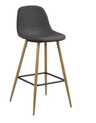 Barkruk 'Louise' (zithoogte 73cm), kleur Grijs