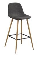 Barkruk 'Louise' (zithoogte 73cm), kleur Grijs