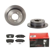 Remmenset, remschijf BREMBO, Remschijftype: Massief, Inbouwplaats: Achteras, u.a. für Dodge, Chrysler, Jeep