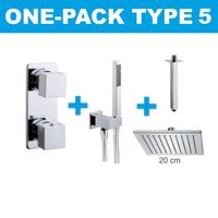 Wiesbaden one-pack inbouwthermostaatset vierk.type 5