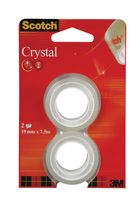 Scotch Plakband Crystal ft 19 mm x 7,5 m, blister met 2 rolletjes - thumbnail