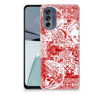 Silicone Back Case Motorola Moto G62 5G Angel Skull Rood