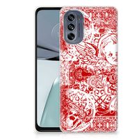 Silicone Back Case Motorola Moto G62 5G Angel Skull Rood