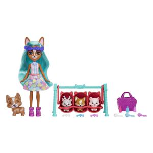 Mattel Enchantimals Baby Best Friends Pop Crizia Corgi en Show