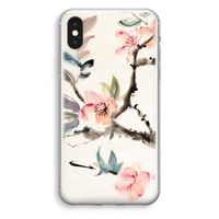 Japanse bloemen: iPhone X Transparant Hoesje - thumbnail