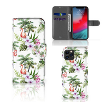 Apple iPhone 11 Pro Telefoonhoesje met Pasjes Flamingo Palms - thumbnail