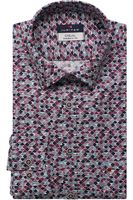 Jupiter Casual Modern Fit Overhemd blauw/roze, Motief