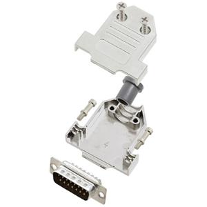 TRU COMPONENTS TCDTNT15MDBPK 7709604 D-sub male connectorset 180 ° Aantal polen: 15 Soldeerkelk 1 stuk(s)