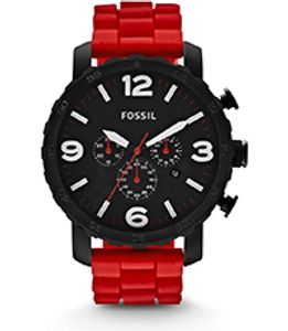 Horlogeband Fossil JR1422 Silicoon Rood 24mm