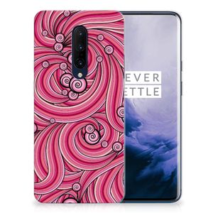 OnePlus 7 Pro Hoesje maken Swirl Pink