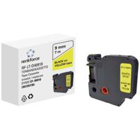 Labeltape Renkforce RF-LT-D40918 Compatibel vervangt DYMO D1 - 40918 9 mm Tapekleur: Geel Tekstkleur: Zwart 7 m