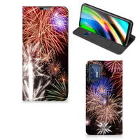 Motorola Moto G9 Plus Hippe Standcase Vuurwerk - thumbnail