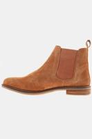 Ulla Popken Chelsea Boots, zacht suède, crêpezool, wijdte H - Grote Maten
