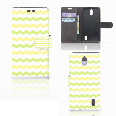 Huawei Y625 Telefoon Hoesje Waves Yellow