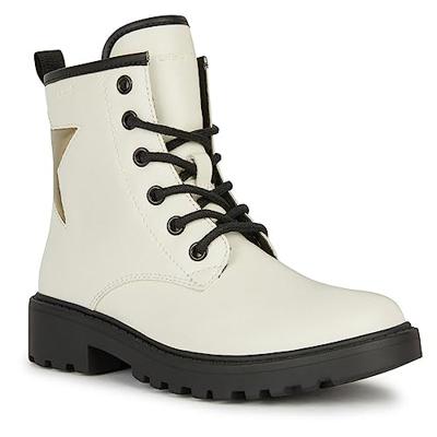Geox J Casey Girl enkellaars voor meisjes, lt ivory platina, 28 EU