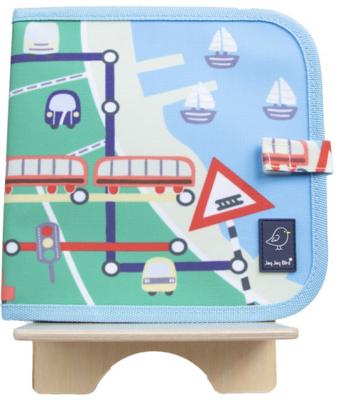 Jaq Jaq Bird krijtboek trein 20 cm blauw/groen 5 delig Jaq Jaq Bird krijtboek trein 20 cm blauw/groen 5 delig