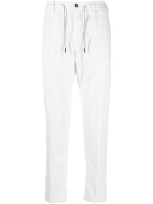 Eleventy Ribfluwelen broek - Wit