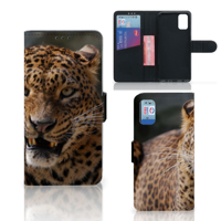Samsung Galaxy A41 Telefoonhoesje met Pasjes Luipaard
