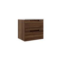 Adema Prime Balance Wastafelonderkast - 60x55x44.9cm - 2 lades - Geintegreerde greep - MDF - Noten 88168 - thumbnail