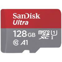 SanDisk microSDXC Ultra 128GB (A1/UHS-I/Cl.10/140MB/s) + Adapter Mobile microSDXC-kaart 128 GB A1 Application Performance Class, UHS-Class 1 - thumbnail