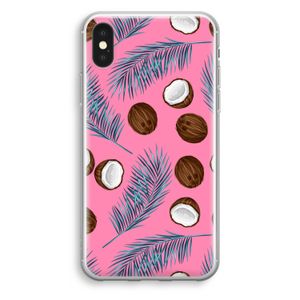 Kokosnoot roze: iPhone X Transparant Hoesje