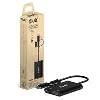 Club3D Adapter USB Gen1 Type-C/-A naar Dual HDMI™ (4K/30Hz) / VGA (1080/60Hz)