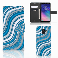 Samsung Galaxy A6 2018 Telefoon Hoesje Waves Blue