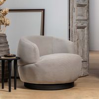 BePureHome Draaifauteuil Woolly Rib - Naturel