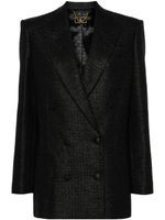 Elisabetta Franchi blazer en tweed à boutonnière croisée - Noir