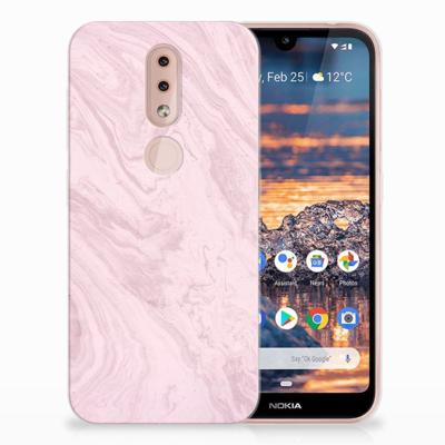 Nokia 4.2 TPU Siliconen Hoesje Marble Pink - Origineel Cadeau Vriendin Nokia 4.2 TPU Siliconen Hoesje Marble Pink - Origineel Cadeau Vriendin