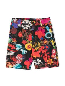 Moschino Kids short en coton à fleurs - Noir