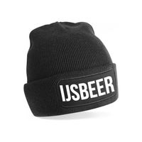 IJsbeer muts unisex one size - zwart