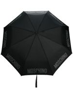 Moschino parapluie compact à logo imprimé - Noir - thumbnail