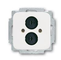 Busch-Jaeger Reflex SI centraalplaat voor 2 luidsprekerconnectoren met draagring, alpinwit