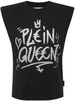 Philipp Plein débardeur en coton à ornements en cristal - Noir