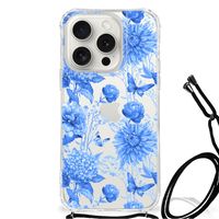 Case voor iPhone 15 Pro Flowers Blue