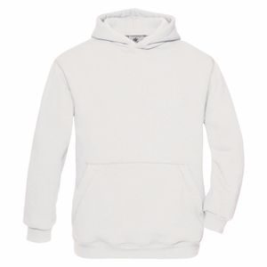 Witte katoenmix sweater met capuchon voor jongens