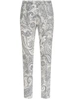 ETRO pantalon slim à motif cachemire - Blanc - thumbnail