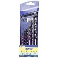 Irwin Tools 10501940 Carbide Multifunctionele boor 4 mm, 5 mm, 6 mm, 7 mm, 8 mm, 10 mm, 12 mm Cilinderschacht 7 stuk(s)