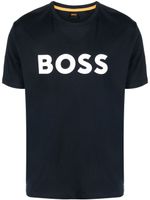 BOSS t-shirt en coton à logo imprimé - Bleu - thumbnail