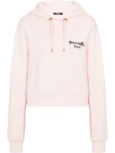 Balmain hoodie à logo imprimé - Rose