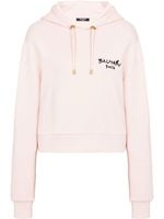 Balmain hoodie à logo imprimé - Rose