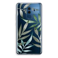 Tropical watercolor leaves: Huawei Mate 10 Pro Transparant Hoesje - thumbnail