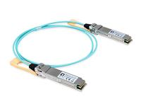 LevelOne AOC-0501 Netwerk-transceiver-module vezeloptiek 103100 Mbit/s QSFP28 Active Optical 1 meter/Aqua-Silber