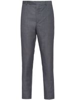 Prada pantalon en laine vierge à coupe slim - Gris