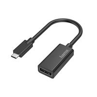 Hama USB C naar DisplayPort-adapter (monitoradapter 4K Ultra HD, adapterkabel USB C-stekker – DisplayPort-koppeling, videoadapter voor pc, notebook, MacBook, tablet, compatibel met Thunderbolt 3, 4)