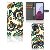 Wallet Case OPPO Reno 8 Lite | OnePlus Nord N20 Barok Flower - thumbnail