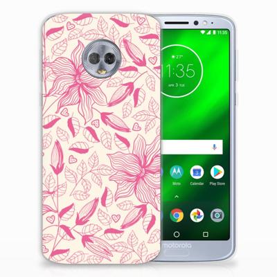 Motorola Moto G6 Plus TPU Case Pink Flowers Motorola Moto G6 Plus TPU Case Pink Flowers