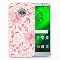 Motorola Moto G6 Plus TPU Case Pink Flowers