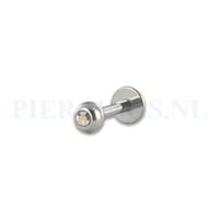 Labret 1.2mm kristal AB 8 mm